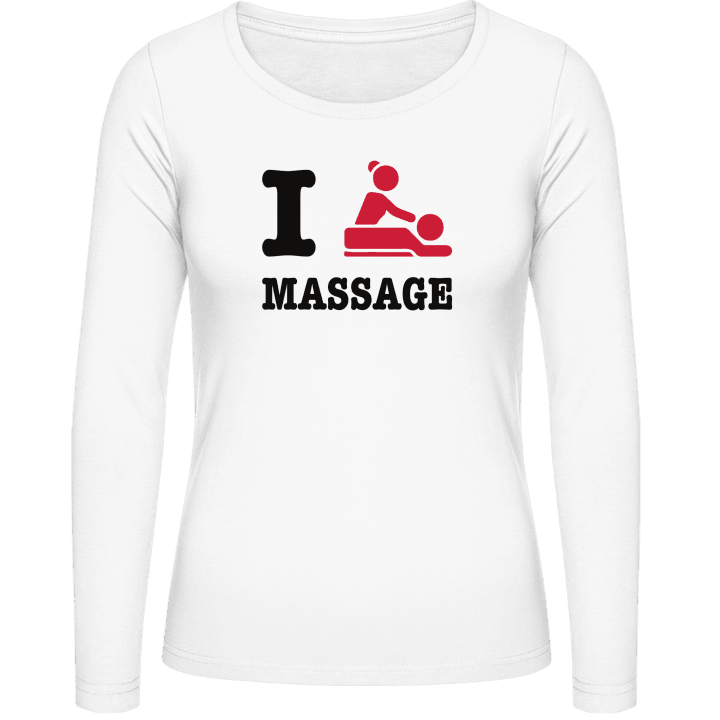 I Love Massage T-shirt à manches longues pour femmes contain pic