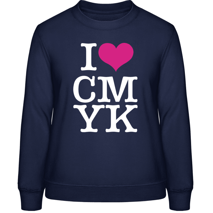 I love CMYK Sweatshirt för kvinnor 0 image