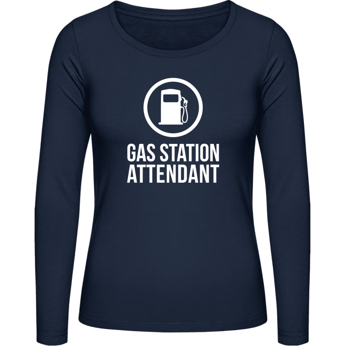 Gas Station Attendant Logo Vrouwen Lange Mouw Shirt 0 image