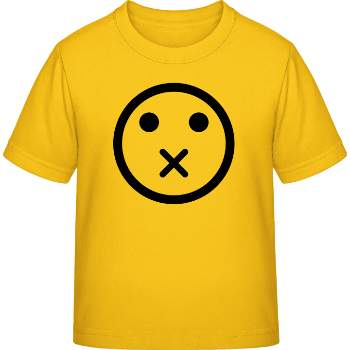 Silence Secret Smiley T-skjorte for barn contain pic