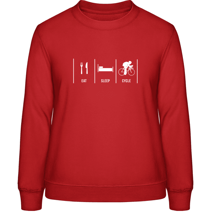 Eat Sleep Cycle Frauen Sweatshirt contain pic