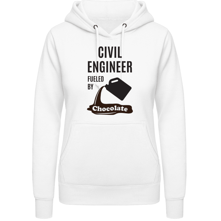 Civil Engineer Fueled By Chocolate Hoodie för kvinnor contain pic