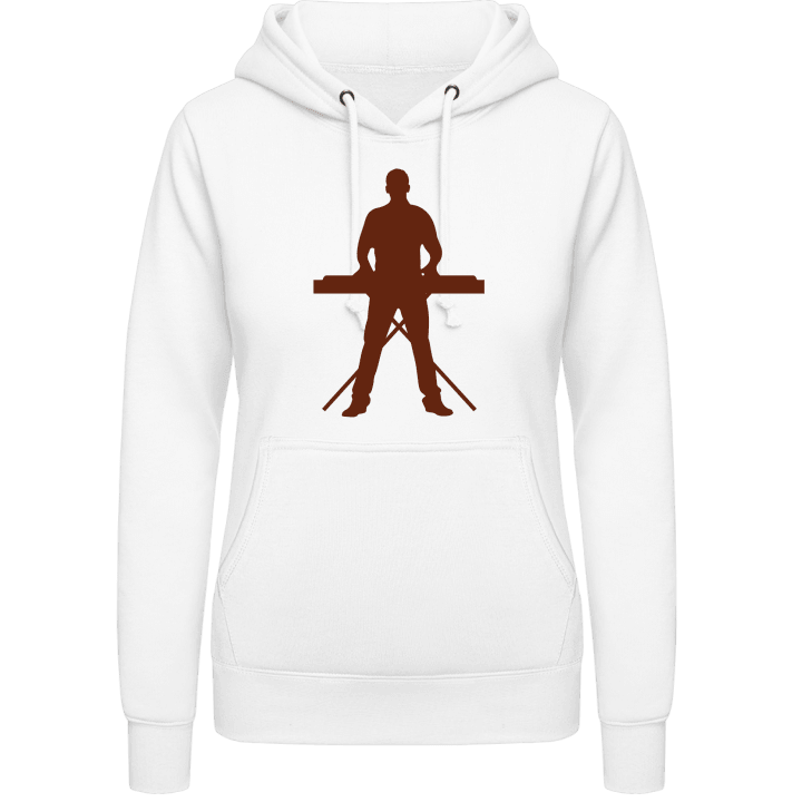 Keyboard Player Silhouette Women Hoodie contain pic