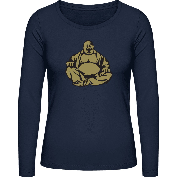 Buddah Figure Langermet skjorte for kvinner contain pic