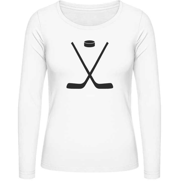 Ice Hockey Sticks Camisa de manga larga para mujer contain pic