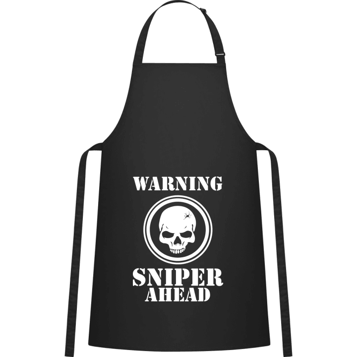 Warning Skull Sniper Ahead Förkläde för matlagning contain pic