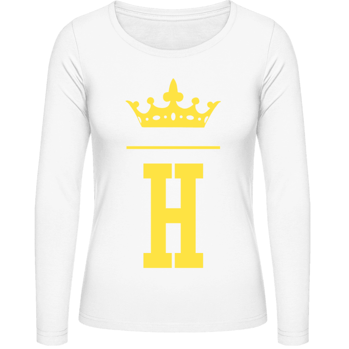 H Initial Name Crown Frauen Langarmshirt 0 image
