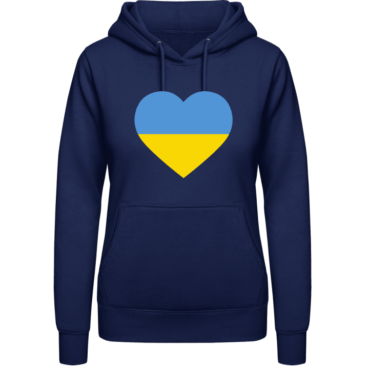 Ukraine Heart Flag Felpa con cappuccio da donna contain pic