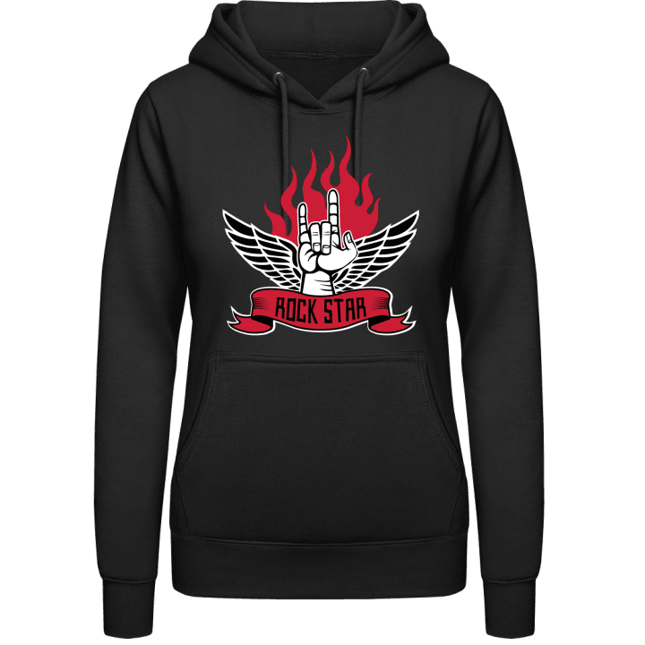 Rock Star Hand Flame Women Hoodie contain pic