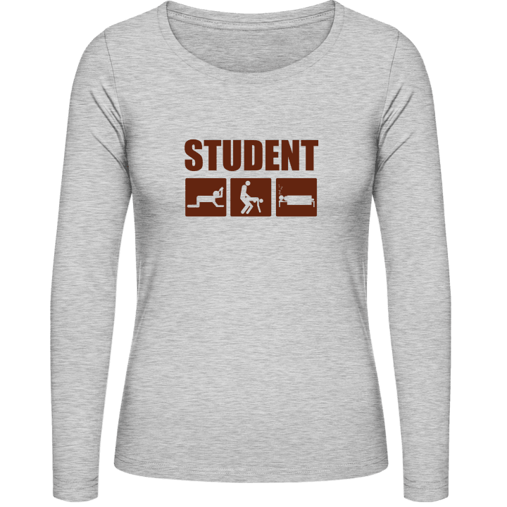 Student Life T-shirt à manches longues pour femmes contain pic