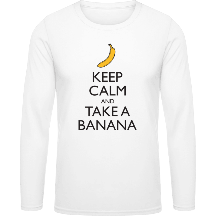 Keep Calm and Take a Banana Langermet skjorte contain pic