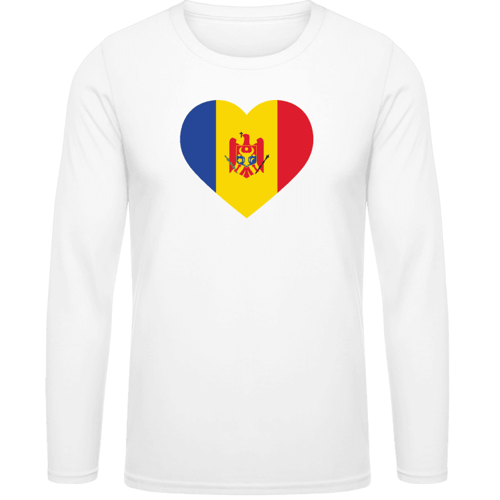 Moldova Heart Flag Camicia a maniche lunghe contain pic