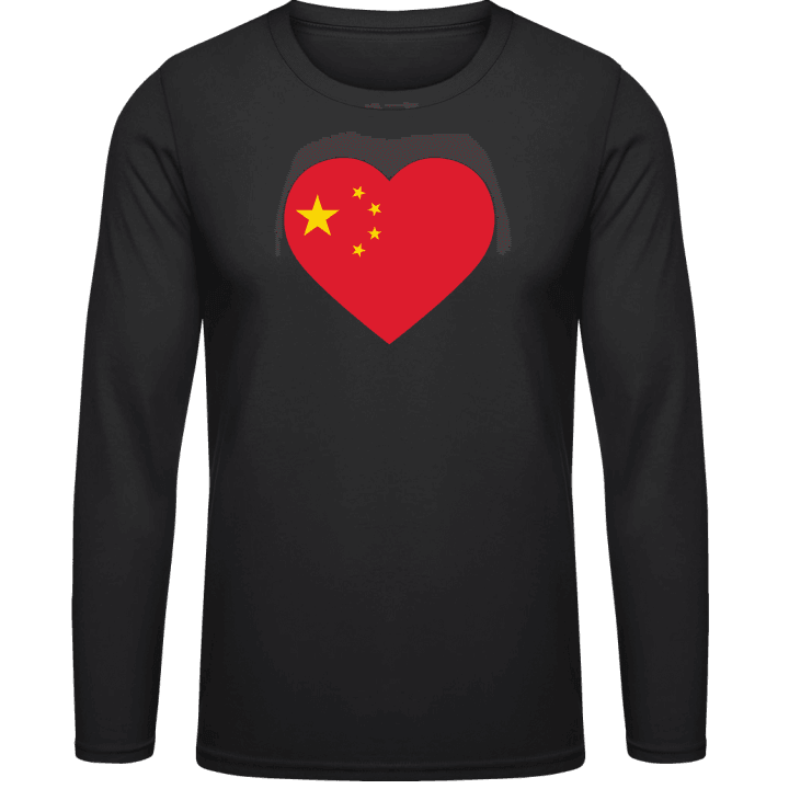 China Heart Flag Shirt met lange mouwen contain pic