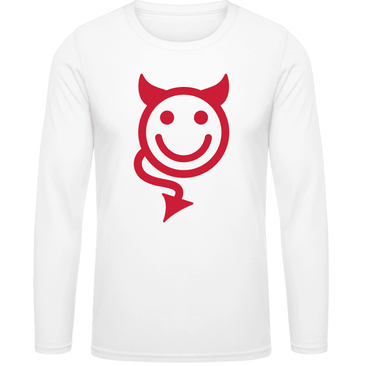 Devil Smiley Icon T-shirt à manches longues contain pic