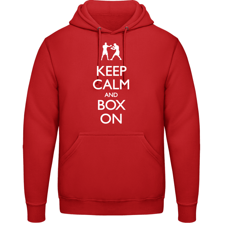 Keep Calm and Box On Felpa con cappuccio contain pic