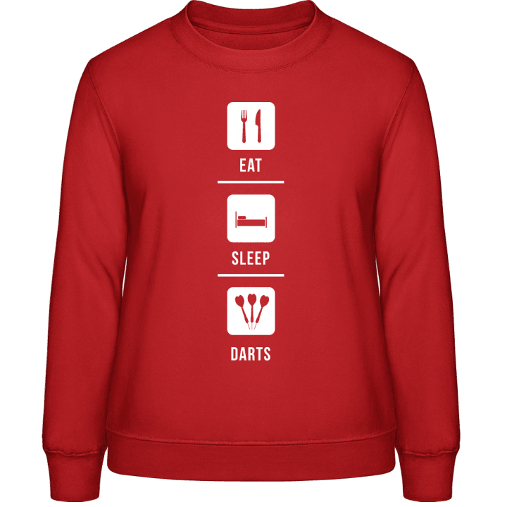 Eat Sleep Darts Frauen Sweatshirt contain pic