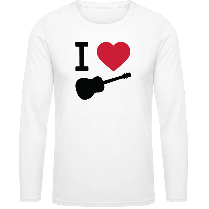 I Love Guitar T-shirt à manches longues contain pic
