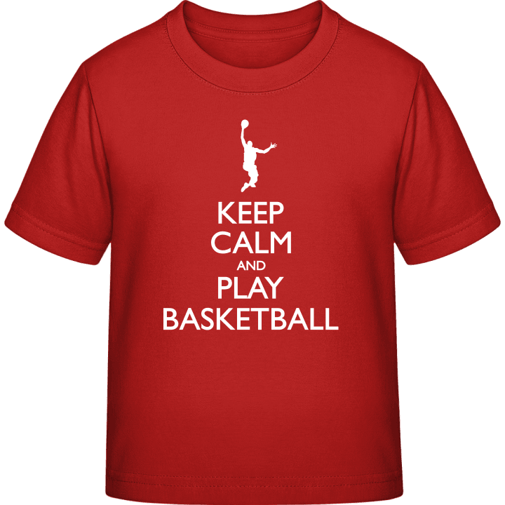 Keep Calm and Play Basketball T-shirt för barn contain pic
