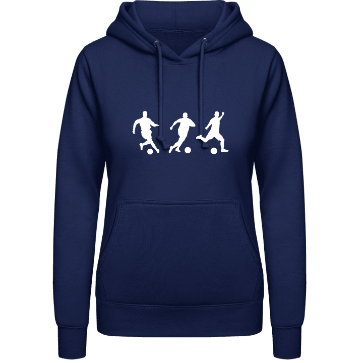 Soccer Players Silhouette Vrouwen Hoodie contain pic