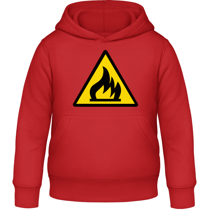 Flammable Warning Kinder Kapuzenpulli contain pic