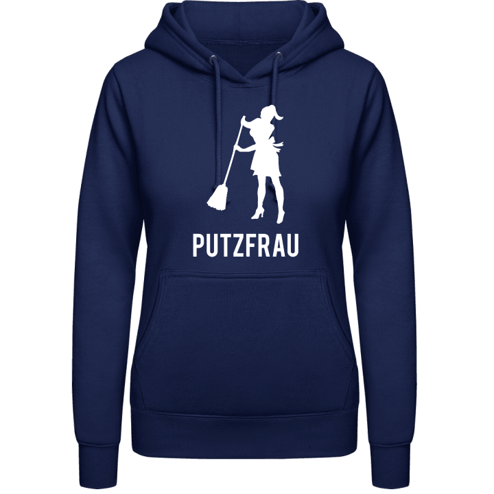 Putzfrau Silhouette Felpa con cappuccio da donna contain pic