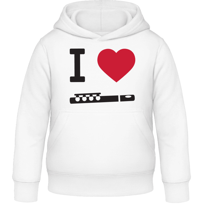 I Heart Flute Kids Hoodie contain pic