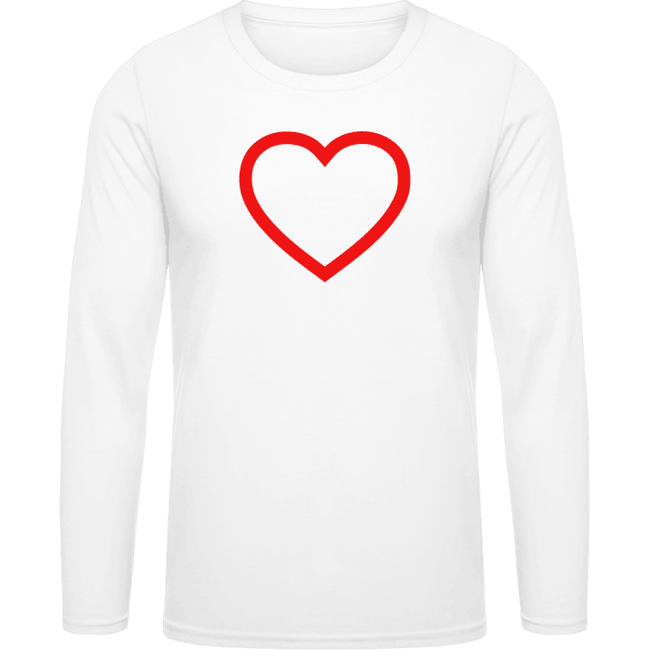 Heart Outline Langermet skjorte contain pic