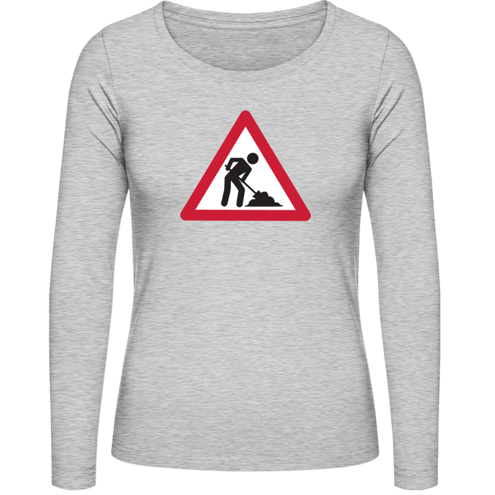 Construction Site Warning Vrouwen Lange Mouw Shirt contain pic