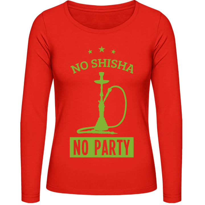 No Shisha No Party Logo Langermet skjorte for kvinner 0 image