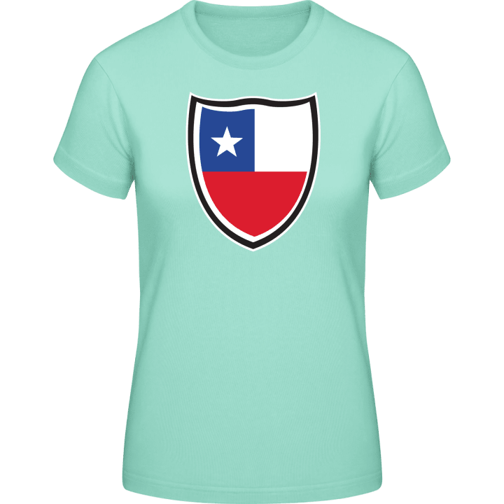 Chile Flag Shield T-shirt för kvinnor contain pic