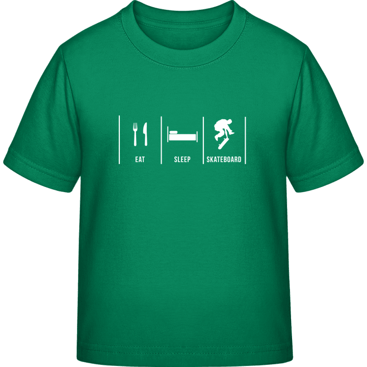 Eat Sleep Skateboard T-skjorte for barn contain pic