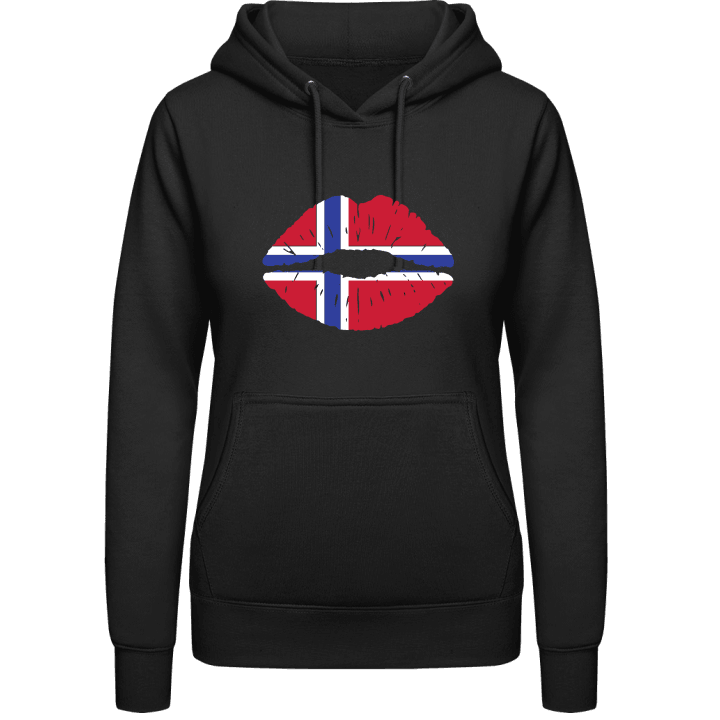 Norwegian Kiss Flag Hoodie för kvinnor contain pic