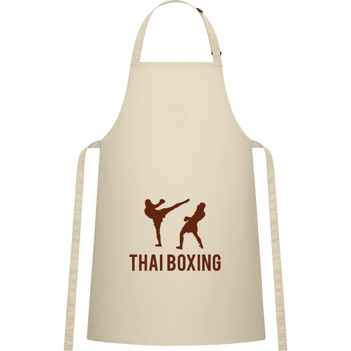 Thai Boxing Silhouette Kitchen Apron contain pic