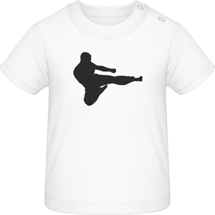Karate Fighter Silhouette T-shirt för bebisar contain pic