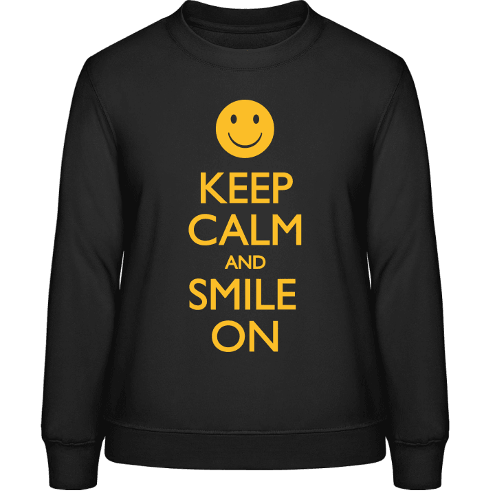 Keep Calm and Smile On Vrouwen Sweatshirt contain pic