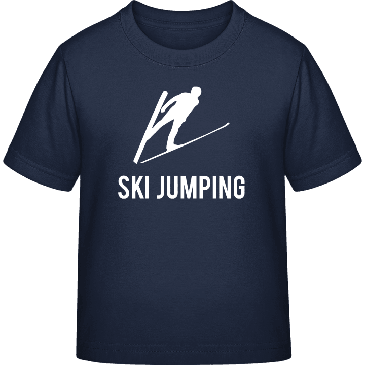 Ski Jumping Silhouette Kids T-shirt contain pic