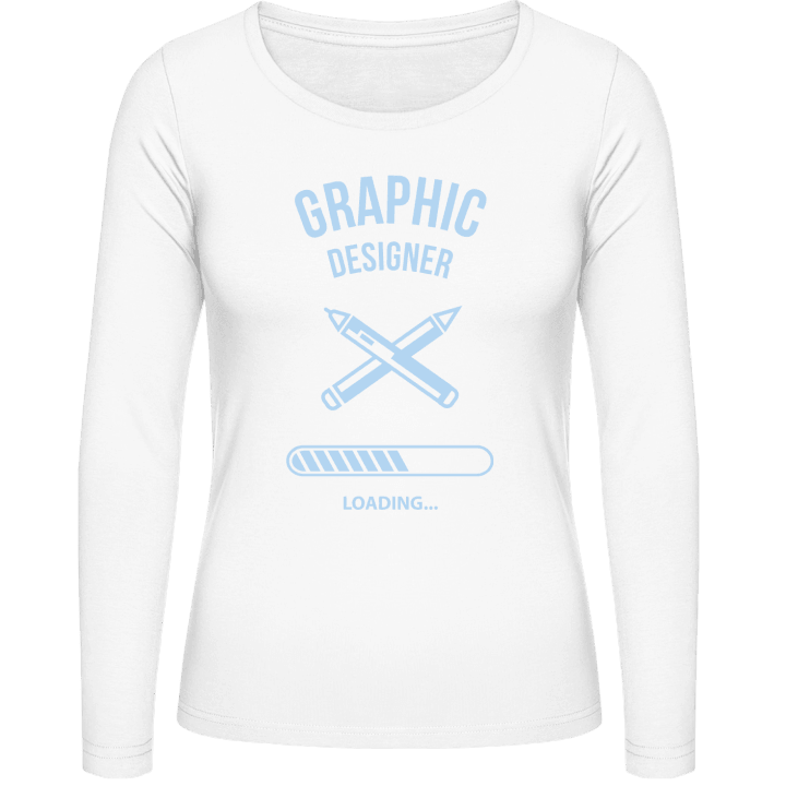 Graphic Designer Loading Langermet skjorte for kvinner contain pic