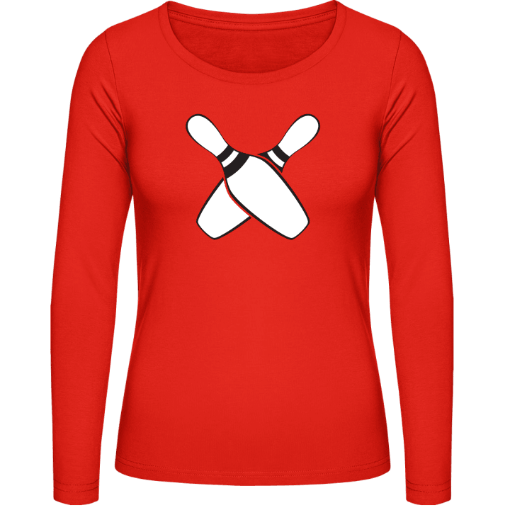 Bowling Crossed Vrouwen Lange Mouw Shirt contain pic