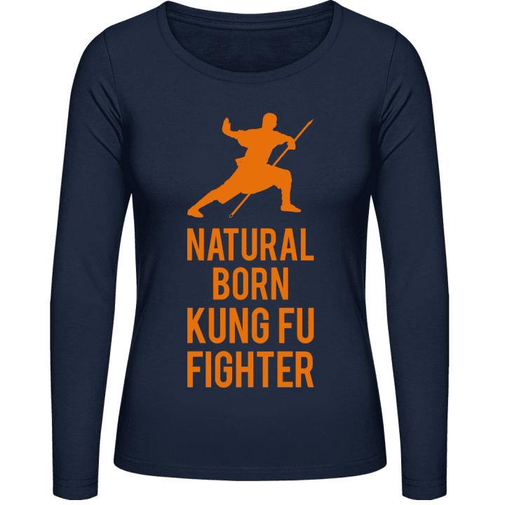 Natural Born Kung Fu Fighter Langermet skjorte for kvinner contain pic