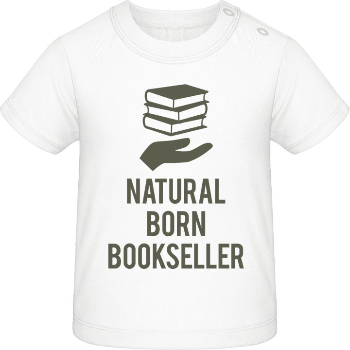 Natural Born Bookseller T-shirt för bebisar contain pic