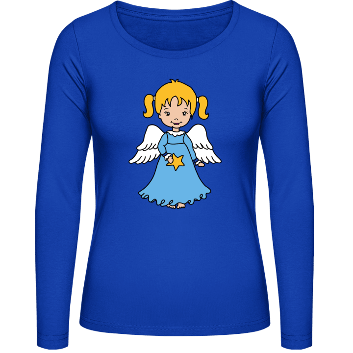 Angel Girl With Star Langermet skjorte for kvinner 0 image