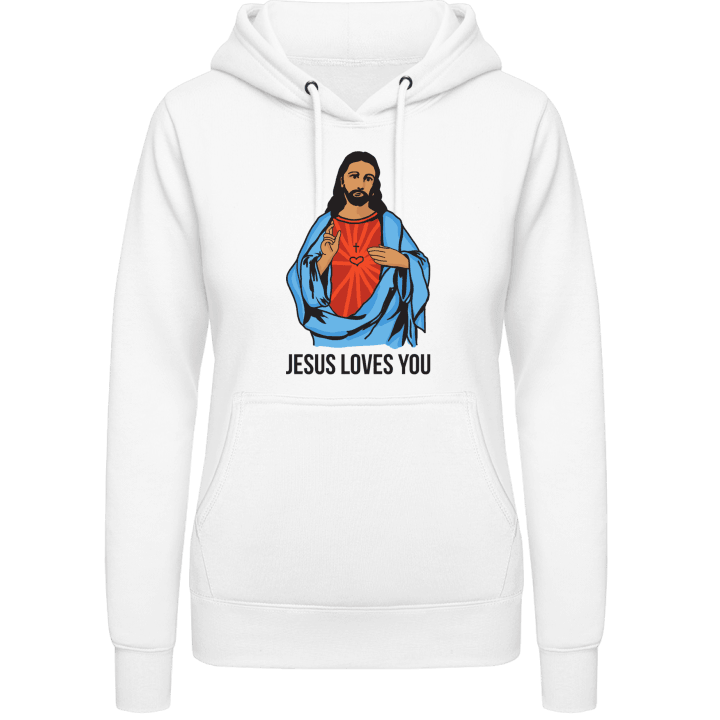 Jesus Loves You Felpa con cappuccio da donna contain pic