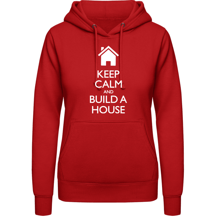 Keep Calm and Build a House Felpa con cappuccio da donna contain pic