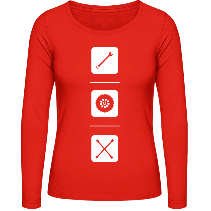 Car Mechanic Survival Kit Langermet skjorte for kvinner contain pic