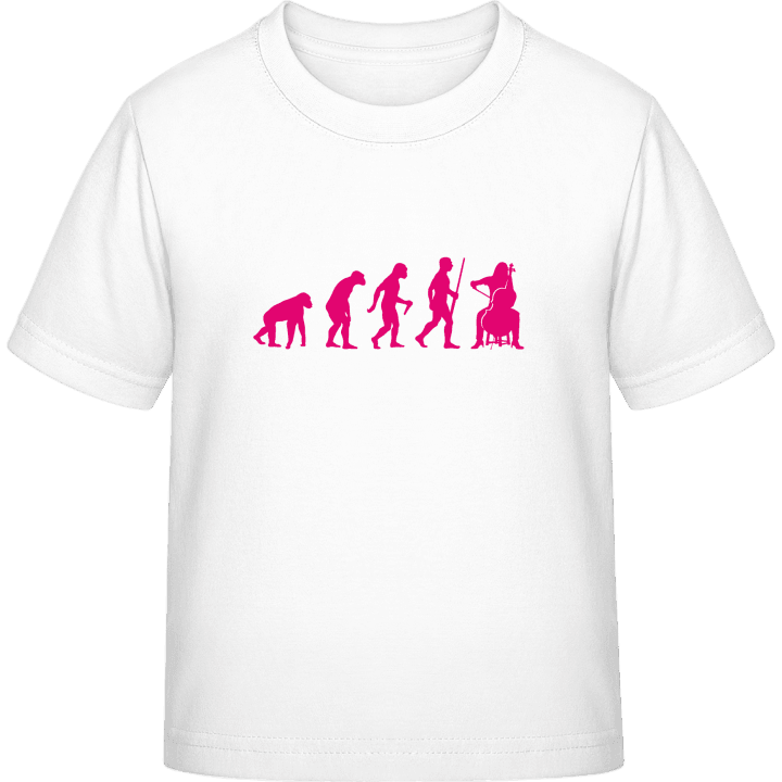 Female Cello Player Evolution T-shirt för barn contain pic