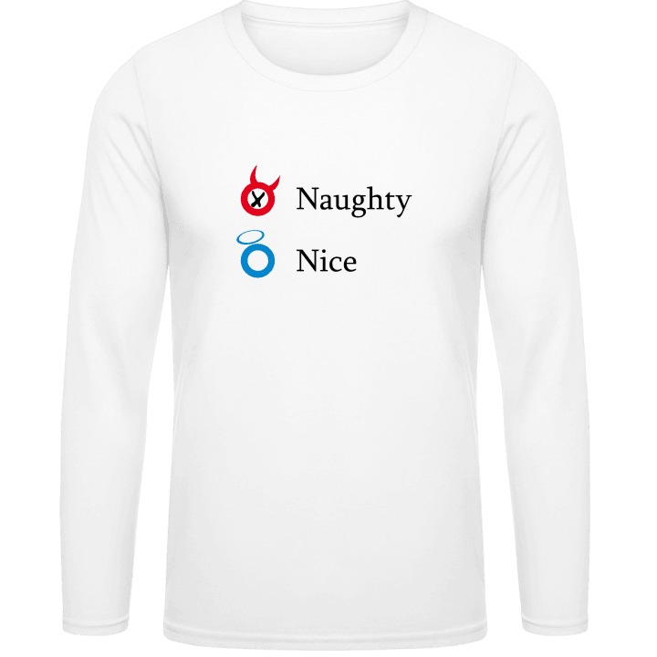 Naughty Not Nice T-shirt à manches longues contain pic