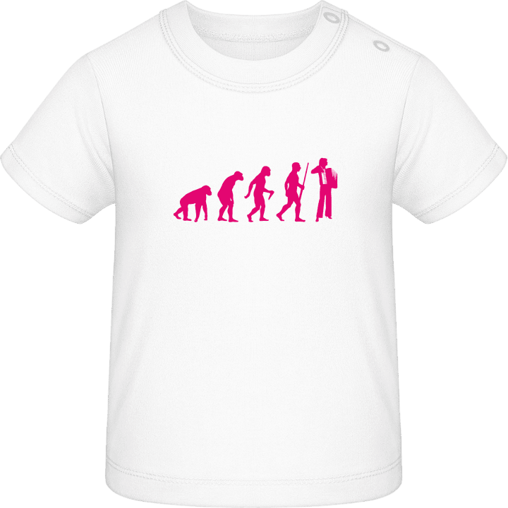 Female Accordionist Evolution Baby T-skjorte contain pic
