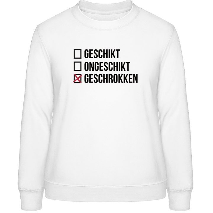 Geschikt Ongeschikt Geschrokken Frauen Sweatshirt contain pic