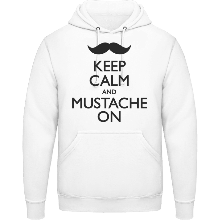 Keep calm and Mustache on Felpa con cappuccio contain pic
