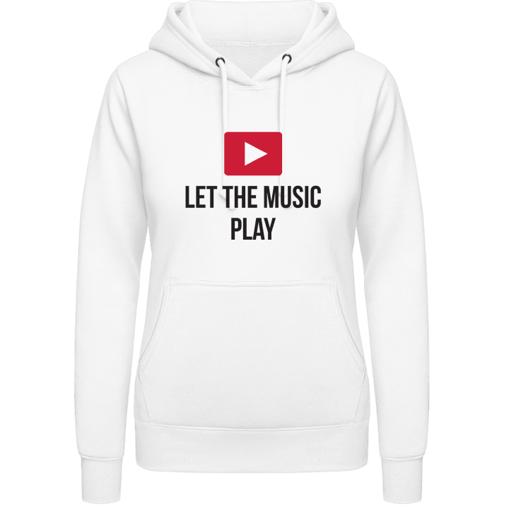 Let The Music Play Button Hoodie för kvinnor contain pic